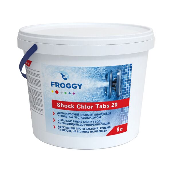 

FROGGY Shock Chlor Granules 20 - средство быстрого действия для дезинфекции воды 8 кг.