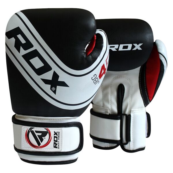 

Боксерские перчатки детские RDX 4B Robo Boxing Gloves, черно-белые (1_10114)