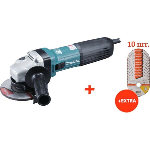 

Угловая шлифмашина Makita GA5041C + 10 отрезных дисков по нержавейке Makita 125 мм (GA5041C-D-18770(10))