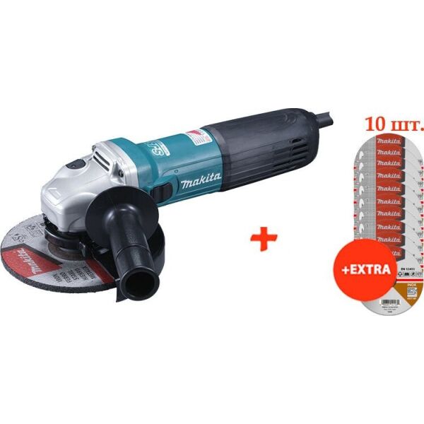 

Угловая шлифмашина Makita GA6040C + 10 отрезных дисков по нержавейке Makita 150х1,6 60Т (GA6040C-B-12251(10))
