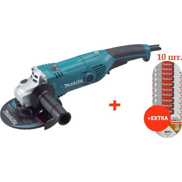 

Угловая шлифмашина Makita GA6021C + 10 отрезных дисков по нержавейке Makita 150х1,6 60Т (GA6021C-B-12251(10))