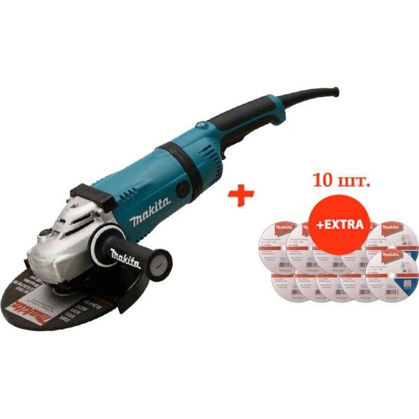 

Угловая шлифмашина Makita GA9040RF01 + 10 отрезных диска по металлу Makita 230 мм (GA9040RF01-D-18699(10))