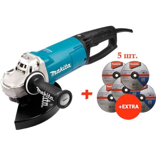 

Угловая шлифмашина Makita GA9063R + 5 зачистных диска по металлу Makita 230 мм (GA9063R-D-18487(5))
