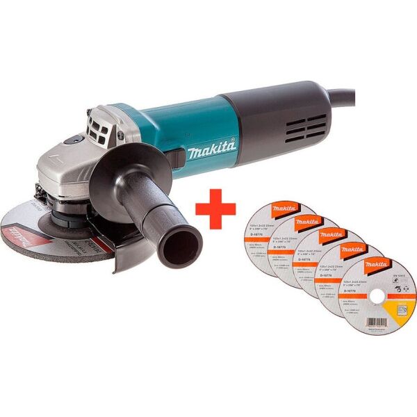 

Угловая шлифовальная машина Makita 9558HNG + 5 отрезных кругов 125х1.2 Makita (9558HNG-D18770(5))
