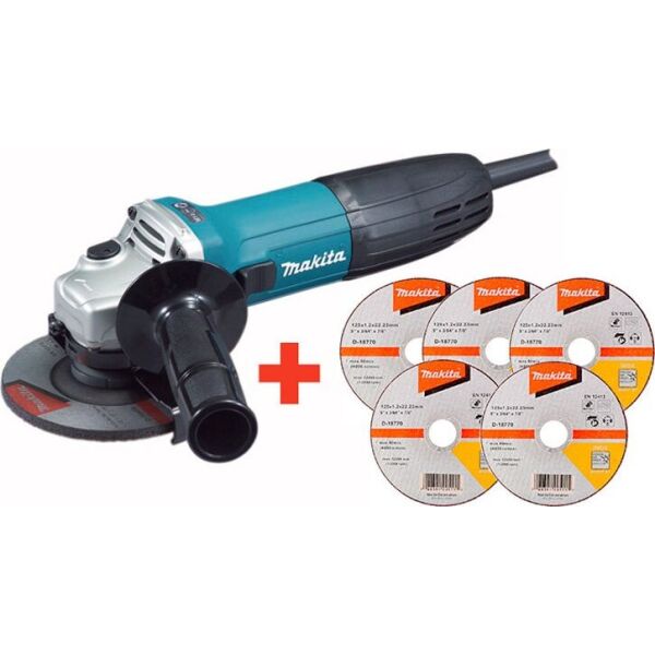 

Угловая шлифмашина Makita GA5030 + отрезной диск по нержавейке 5 шт (GA5030-D18770(5))