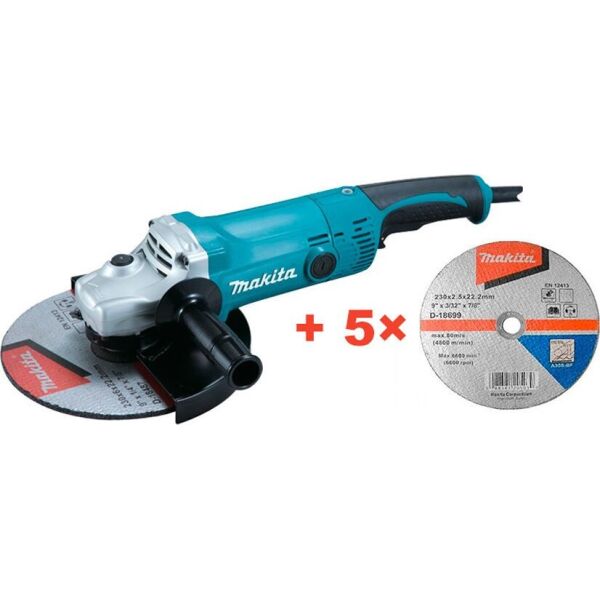 

Угловая шлифмашина Makita GA9050 + отрезной диск по металлу 5 шт (GA9050-D-18699(5))