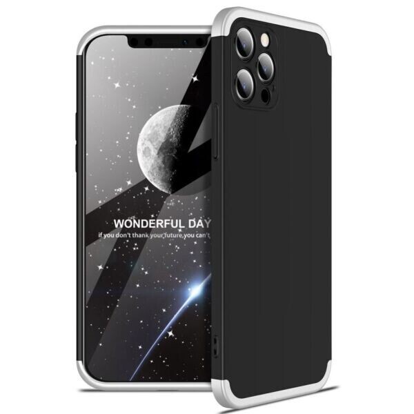 

Защитный чехол GKK Double Dip Case для Apple iPhone 12 - Black / White