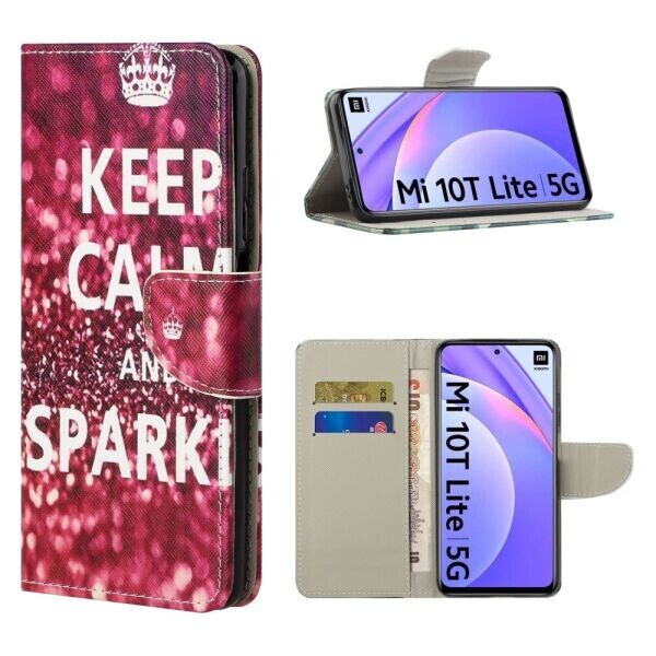 

Чехол-книжка Deexe Color Wallet для Xiaomi Mi 10T Lite - Keep Calm and Sparkle
