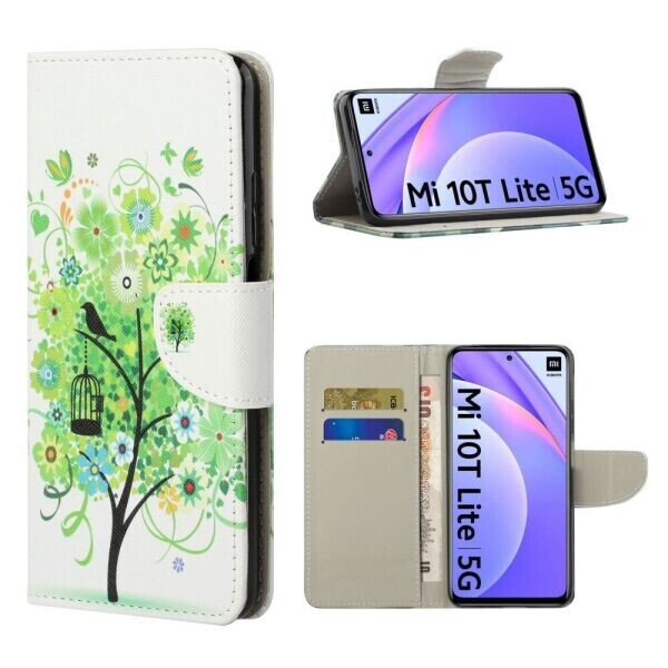 

Чехол-книжка Deexe Color Wallet для Xiaomi Mi 10T Lite - Green Tree