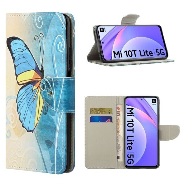 

Чехол-книжка Deexe Color Wallet для Xiaomi Mi 10T Lite - Blue Butterfly