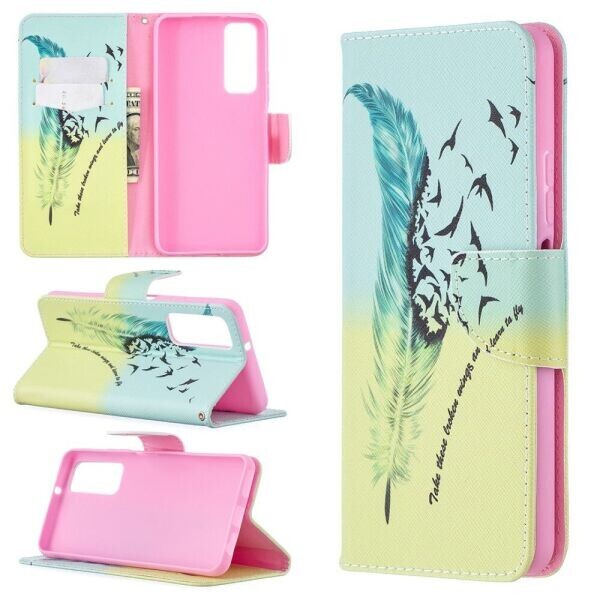

Чехол-книжка Deexe Color Wallet для Huawei P Smart 2021 - Feather