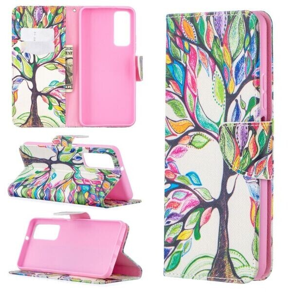 

Чехол-книжка Deexe Color Wallet для Huawei P Smart 2021 - Life Tree