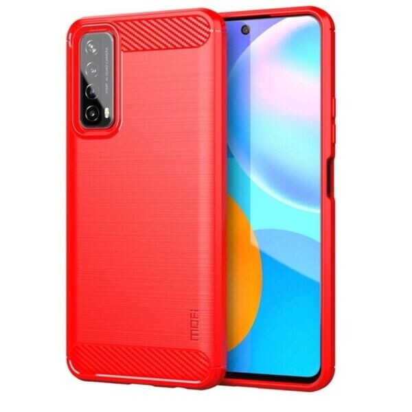 

Силиконовый (TPU) чехол MOFI Carbon Fiber для Huawei P Smart 2021 - Red