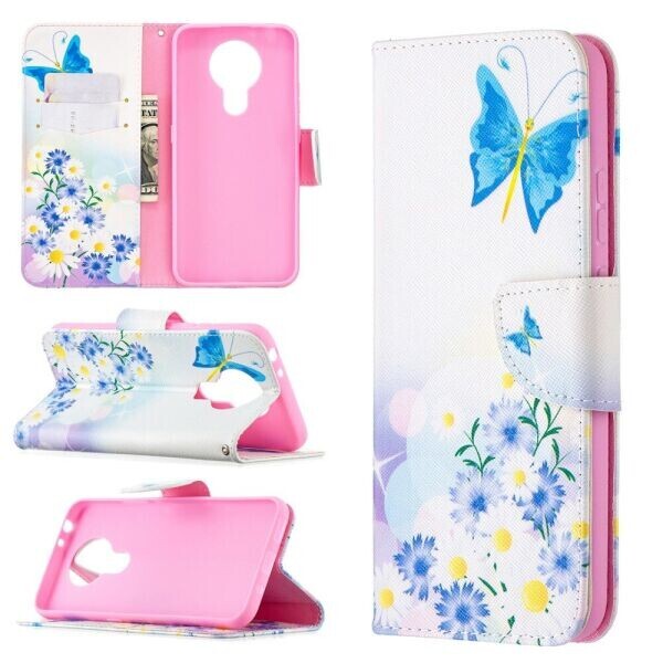 

Чехол-книжка Deexe Color Wallet для Nokia 3.4 - Blue Butterfly