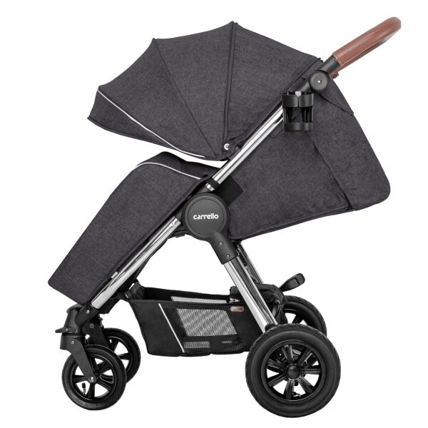 

Коляска детская прогулочная надувные колеса CARRELLO Supra CRL-5510 Solid Grey +дождевик L