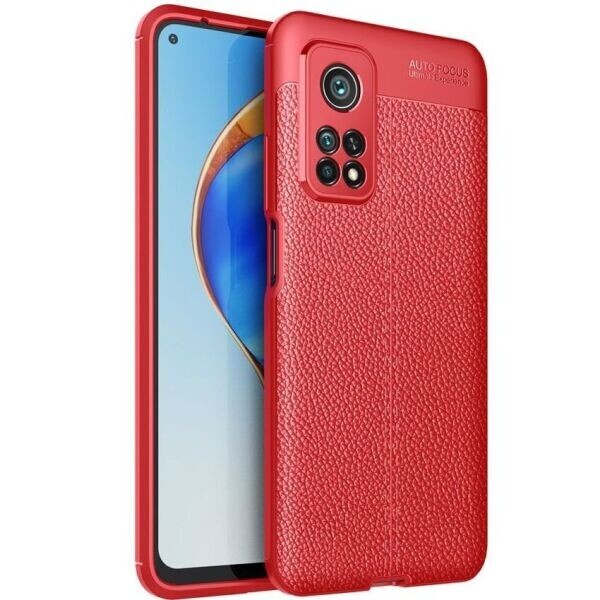 

Защитный чехол Deexe Leather Cover для Xiaomi Mi 10T / Mi 10T Pro - Red