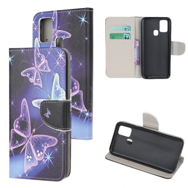 

Чехол-книжка Deexe Color Wallet для OnePlus Nord N100 - Purple Butterfly