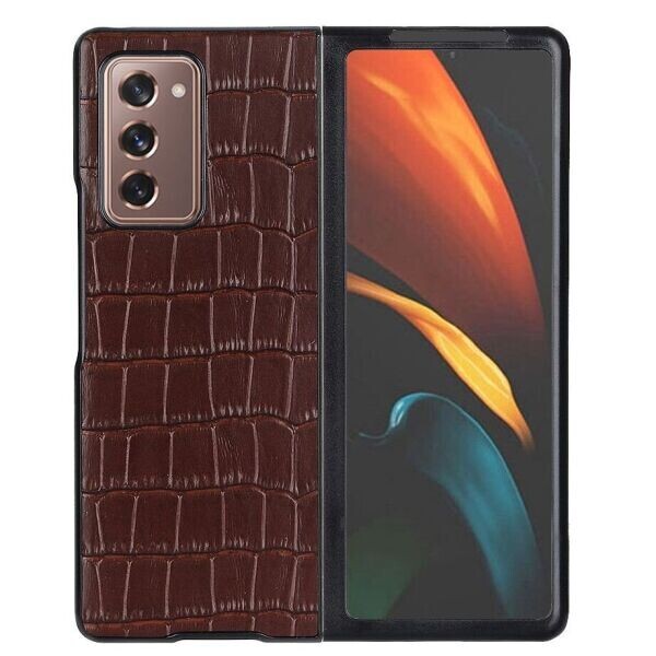 

Защитный чехол Deexe Crocodile Cover для Samsung Galaxy Z Fold 2 - Brown