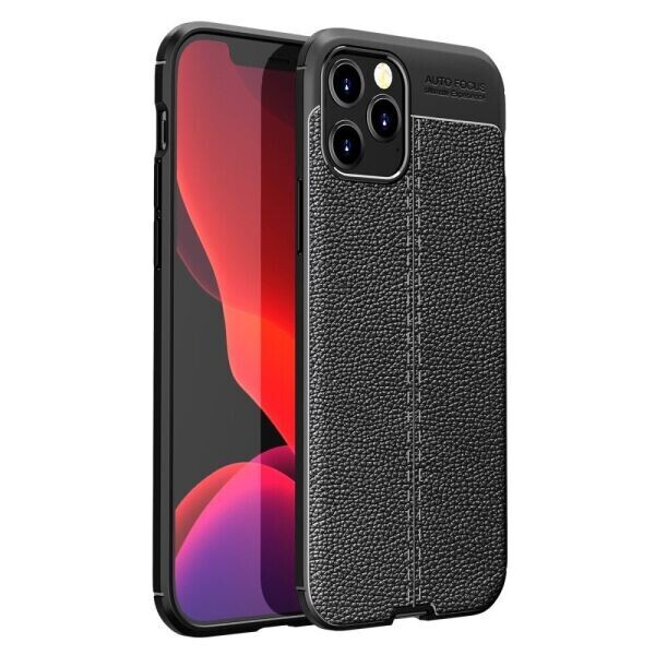 

Защитный чехол Deexe Leather Cover для Apple iPhone 12 / iPhone 12 Pro - Black