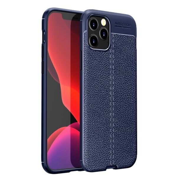 

Защитный чехол Deexe Leather Cover для Apple iPhone 12 / iPhone 12 Pro - Blue