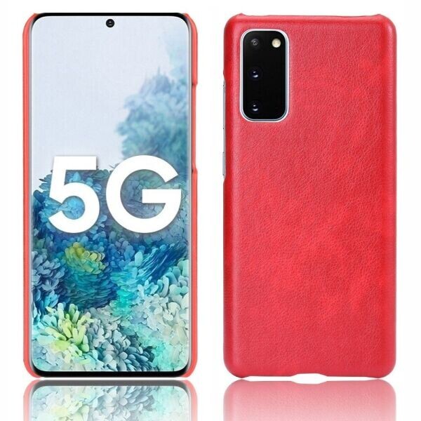 

Защитный чехол Deexe Leather Back Cover для Samsung Galaxy S20 FE (G780) - Red