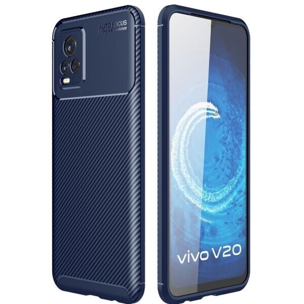 

Защитный чехол Deexe Fusion для VIVO V20 - Blue