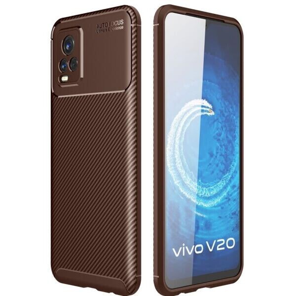 

Защитный чехол Deexe Fusion для VIVO V20 - Brown