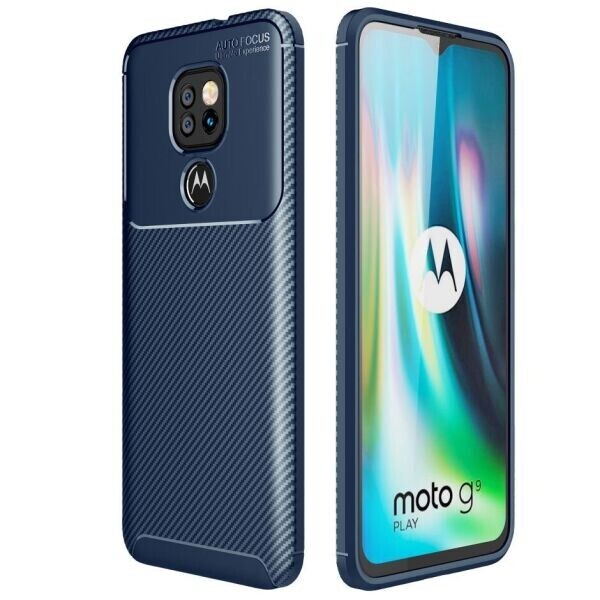 

Защитный чехол Deexe Fusion для Motorola Moto G9 Play - Blue