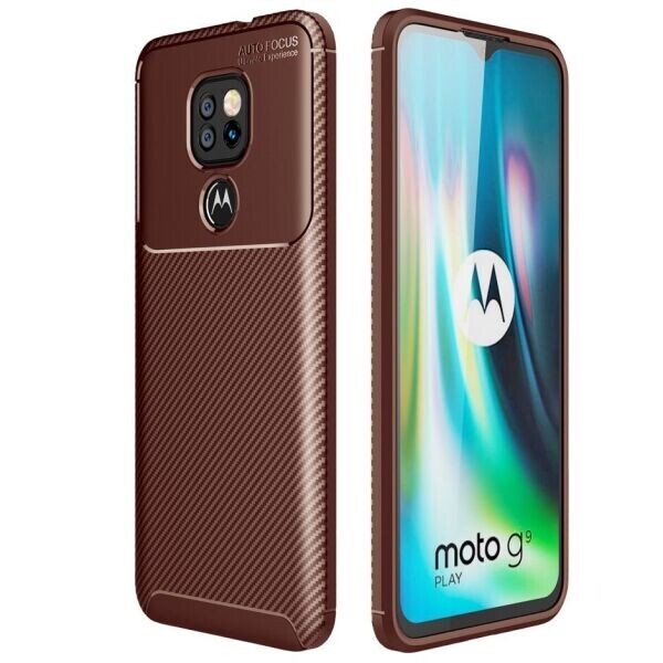 

Защитный чехол Deexe Fusion для Motorola Moto G9 Play - Brown