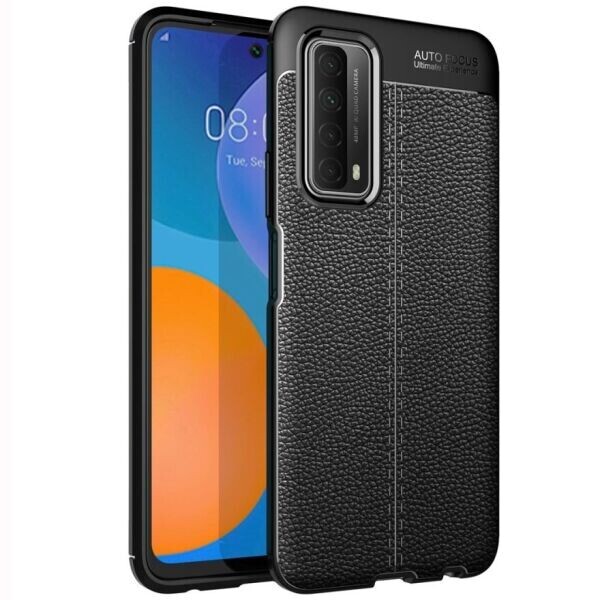 

Защитный чехол Deexe Leather Cover для Huawei P Smart 2021 - Black