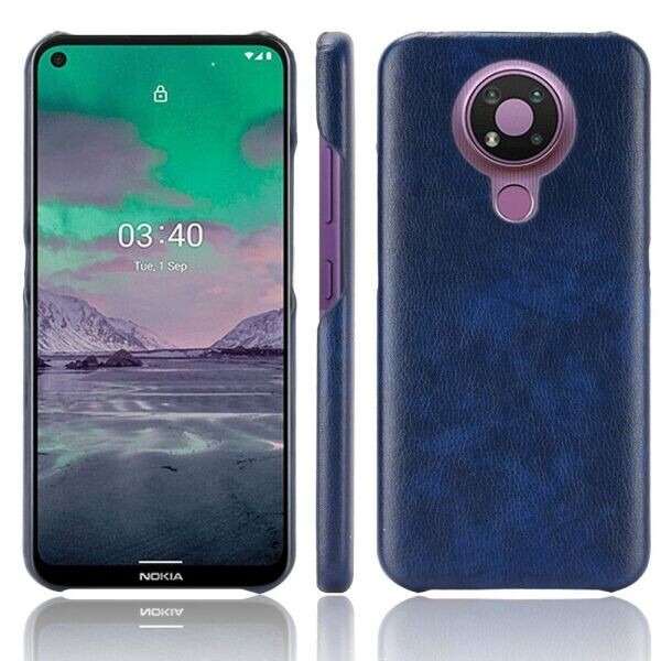 

Защитный чехол Deexe Leather Back Cover для Nokia 3.4 - Blue