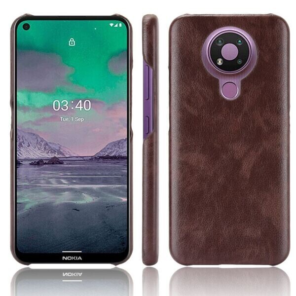 

Защитный чехол Deexe Leather Back Cover для Nokia 3.4 - Brown