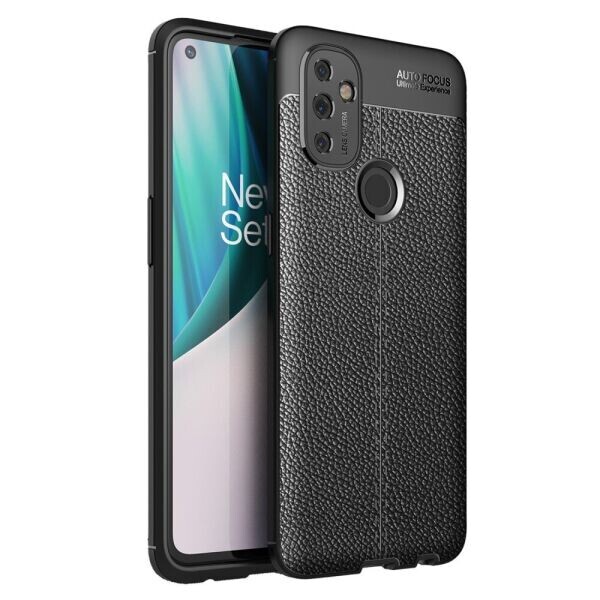

Защитный чехол Deexe Leather Cover для OnePlus Nord N100 - Black