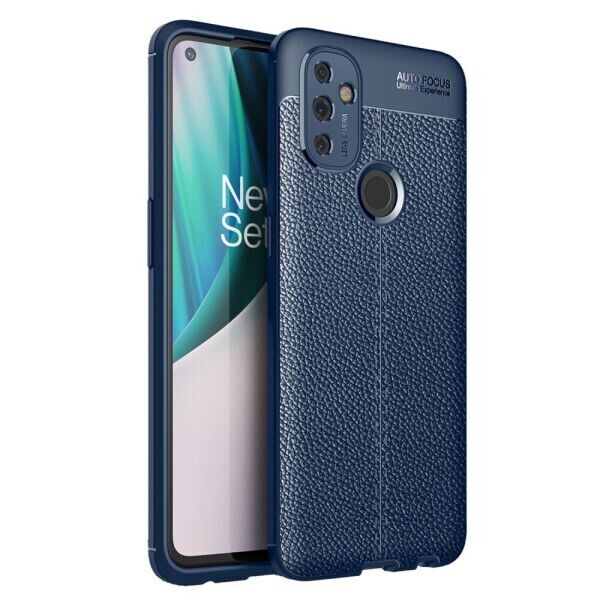

Защитный чехол Deexe Leather Cover для OnePlus Nord N100 - Blue