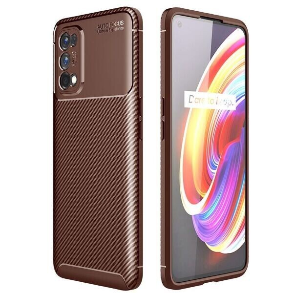

Защитный чехол Deexe Fusion для Realme 7 Pro - Brown