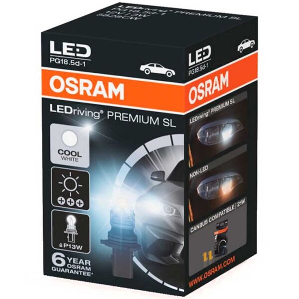 

Светодиодная лампа LED Osram Premium SL PS19W(PG20/1) 3W 12V 6000K 5828CW-FS