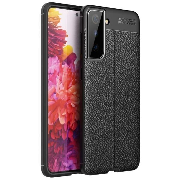 

Защитный чехол Deexe Leather Cover для Samsung Galaxy S21 - Black