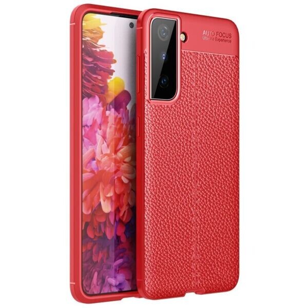 

Защитный чехол Deexe Leather Cover для Samsung Galaxy S21 - Red