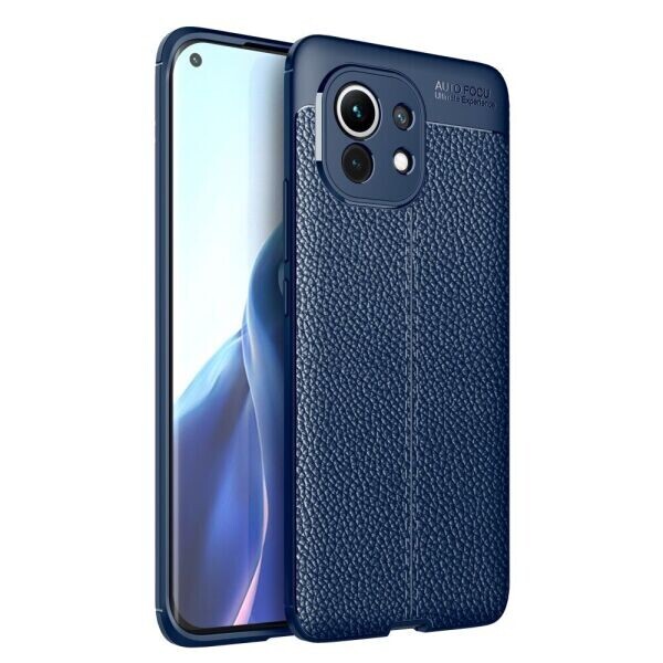 

Защитный чехол Deexe Leather Cover для Xiaomi Mi 11 - Blue