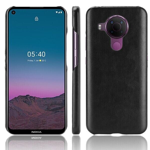 

Защитный чехол Deexe Leather Back Cover для Nokia 5.4 - Black