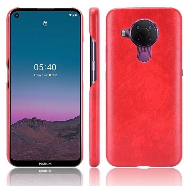 

Защитный чехол Deexe Leather Back Cover для Nokia 5.4 - Red