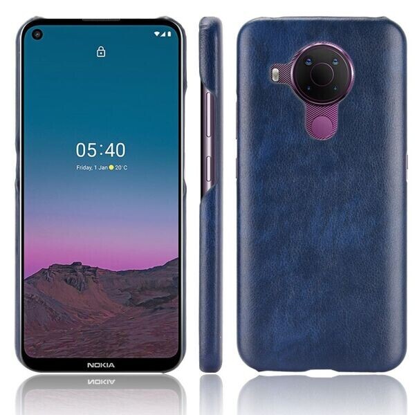 

Защитный чехол Deexe Leather Back Cover для Nokia 5.4 - Blue