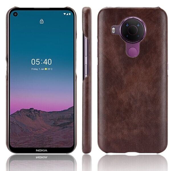 

Защитный чехол Deexe Leather Back Cover для Nokia 5.4 - Brown