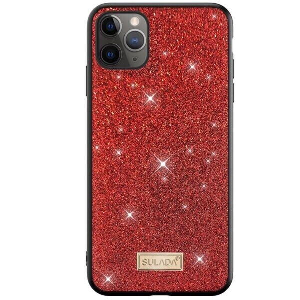 

Защитный чехол SULADA Dazzling Glittery для Apple iPhone 12 / iPhone 12 Pro - Red