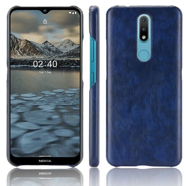 

Защитный чехол Deexe Leather Back Cover для Nokia 2.4 - Blue