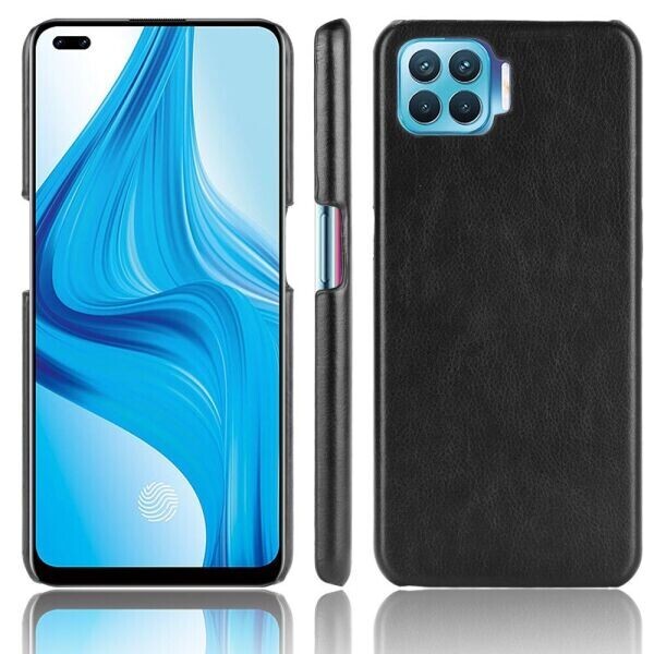 

Защитный чехол Deexe Leather Back Cover для OPPO Reno 4 lite - Black