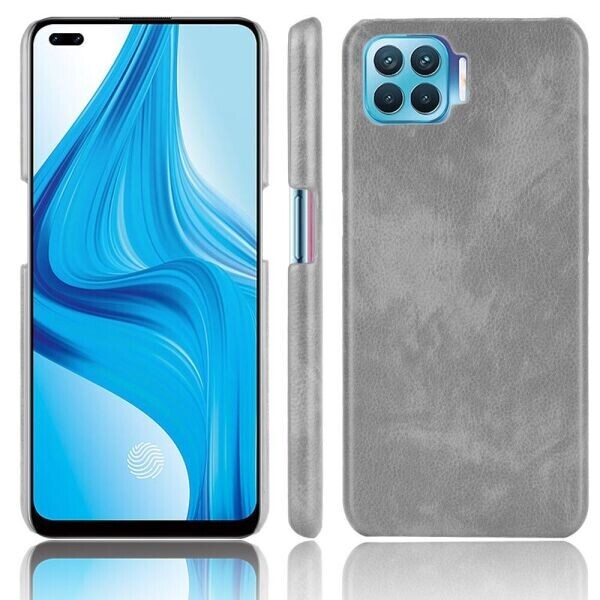 

Защитный чехол Deexe Leather Back Cover для OPPO Reno 4 lite - Grey