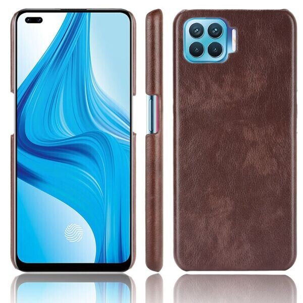 

Защитный чехол Deexe Leather Back Cover для OPPO Reno 4 lite - Brown