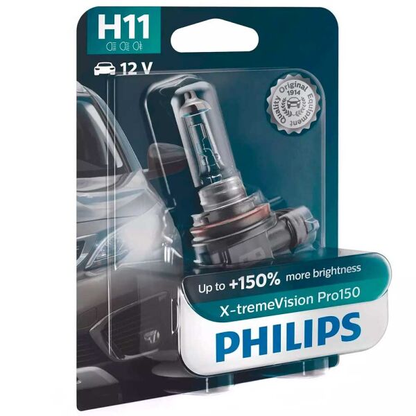 

Галогеновая лампа Philips H11 X-tremeVision Pro150 12362XVPB1 55W PGJ19-2