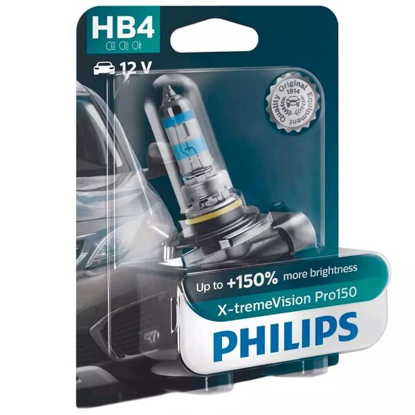 

Галогеновая лампа Philips HB4 (9006) X-tremeVision Pro150 9006XVPB1 51W P22d